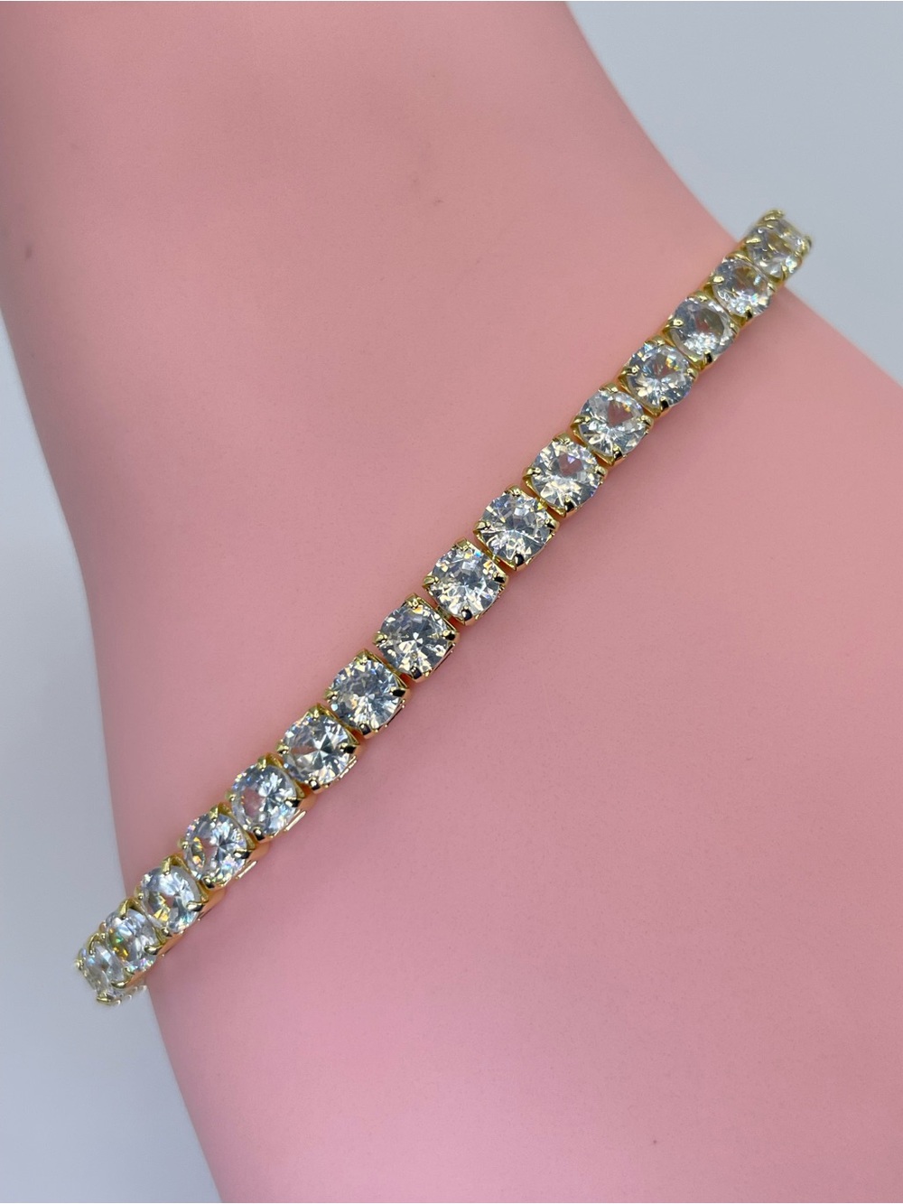 Swarovski Crystal Elements White Crystal Adjustable Tennis Bracelet Glam
